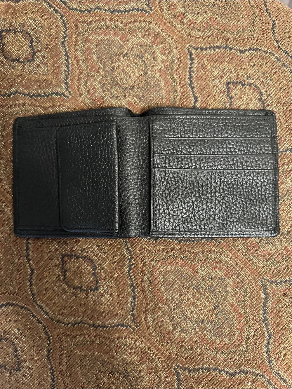 Super Soft Black Caviar Leather Card  Holder Wallet by Marelli